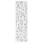 100% Seidenschal 145x43cm Blumen