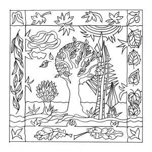 Kissenbezug 100% Seide 40x40 Bäume