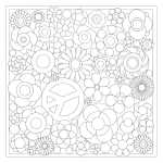 Seidentuch 100% 90x90cm Peace