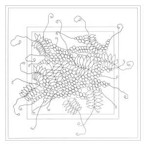 Seidentuch 100% 90x90cm Glyzinie