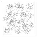 Seidentuch 100% 90x90cm Ananas