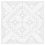 Seidentuch 100% 90x90cm Symmetrie