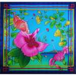 Quadrat 100% Seide 90x90 Amaryllis