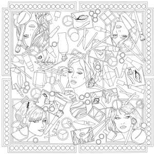 Seidentuch 100% 90x90cm Make-up