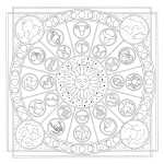 Seidentuch 100% 90x90cm Zodiac