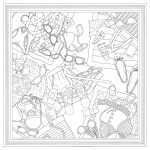 Seidentuch 100% 90x90cm Der Strand