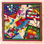 Seidentuch 100% 90x90cm Der Strand