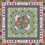 CARRÉ 100 %Seide 45x45 en fleurs