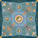 CARRÉ 100 % Seide  90x90cm Sterne