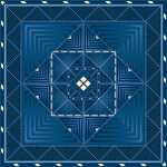 CARRÉ 100 % Seide 90x90cm Dreiecke