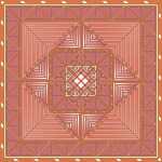 CARRÉ 100 % Seide 90x90cm Dreiecke