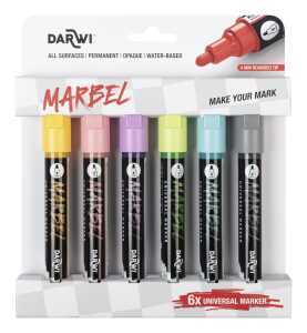 Marbel 6er Set 4mm Pastell Sortimen