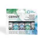 Set Alkoholische Tinte Kalte Farben