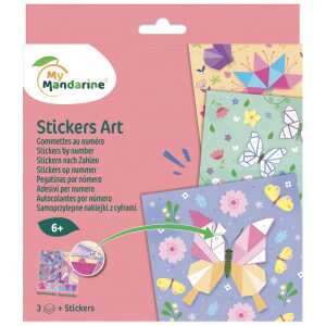 Aufkleber mit Zahlen Schmetterlinge