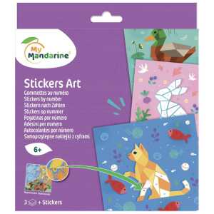 Aufkleber mit Zahlen, Haustiere