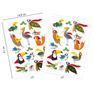 Dreamy 6 Stickerbg Supertiere