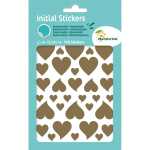 Initial 4 Stickerbg gd/sb Herzen