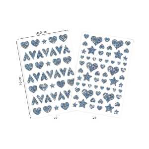 Initial Sach 20 pl Holog Herz-Stern