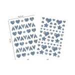 Initial Sach 20 pl Holog Herz-Stern