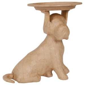 Pappmache Hund Platte 24x15