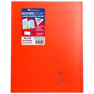 Koverb Heft 24x32 24Bl frz. Lin rot