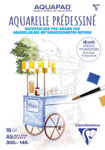 Aquarellblock Vorlagen A5 16Bl 300g