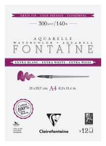 Font. weiß feink Block A4 12Bl 300g