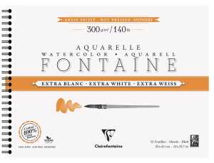 Font. weiß satin Spiral 30x40 12Bl