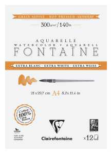 Font. weiß satin Block A4 12Bl 300g