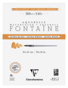 Font. weiß satin Block 31x41 12Bl