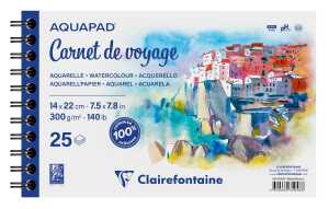 Spiralbuch Aqua 25Bl 300g 14x22