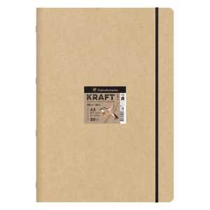Skizzenb geh A3 Kraft bn 115g 20Bl