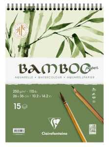 Spiralblock Bambus 250g 15Bl 26x36