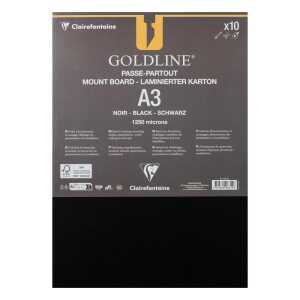 10 Passepartouts A3 sw, 1,25 mm