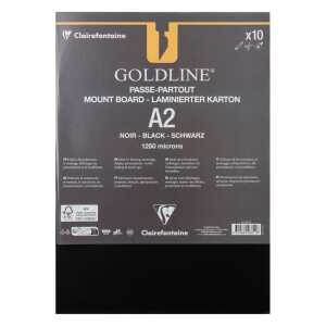 10 Passepartouts A2, sw, 1,25 mm