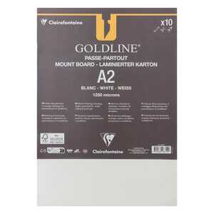 10 Passepartouts A2, weis, 1,25 mm