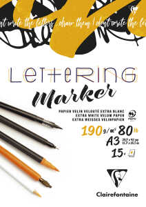 Lettering-Block A3 15Bl Velin 190 g