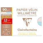 Milimeterpapier Velin A4 90g 12+3Bl