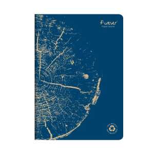 FOREVER Heft A4 90G 48Bl lin blau