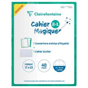 CAHIER MAGIQUE 17X22 24Bl 10x10+M