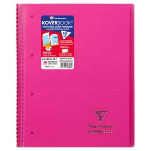 Koverbook A4+ liniert+R 80Bl pink