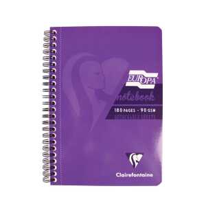 EUROPA GLOSSYNOTEBK A5 90Bl L+R vio