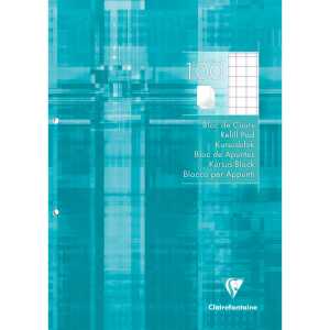 Kursusblock A4 kar 2-fach gel 100Bl