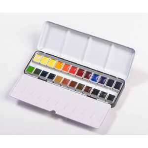 Aquarell Metalbox + 24 1/2 Napfen