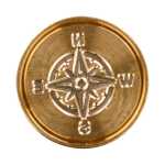 Siegel Messing Kompass ø24mm