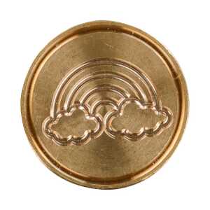 Siegel Messing Regenbogen ø24mm