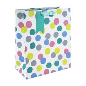 Pastellpunkte Tasche L 26,5x33