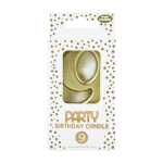 Kerze Zahl Gold, 9
