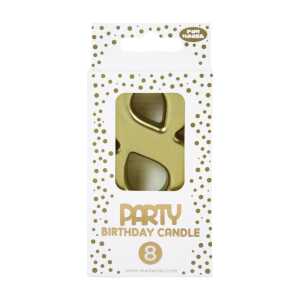 Kerze Zahl Gold, 8