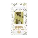Kerze Zahl Gold, 8